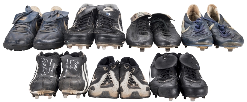 Lot of (7) New York Mets Game Used Cleats (Steiner)